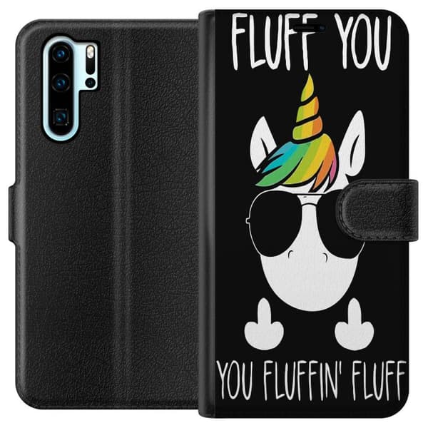 Kompatibelt Lommeboketui til Huawei P30 Pro Fluff Enhjørning