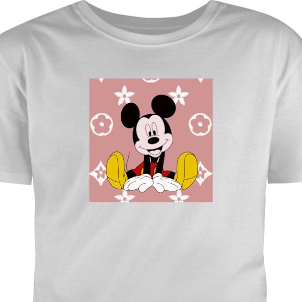 T-shirt til Voksen | Klassisk Voksen T-shirt Mickey Mouse grå XXL