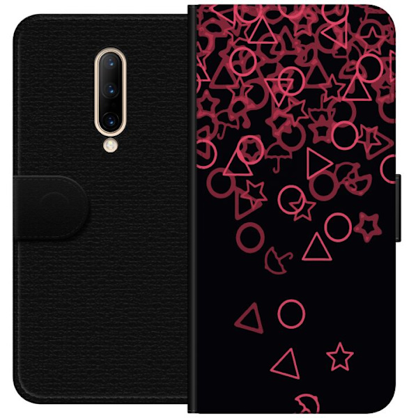 OnePlus 7 Pro Plånboksfodral Squid Game Ikoner Serie Design Populärt TV Spel Ikoner Grafiskt Motiv Asiatisk Trend Dramaserie