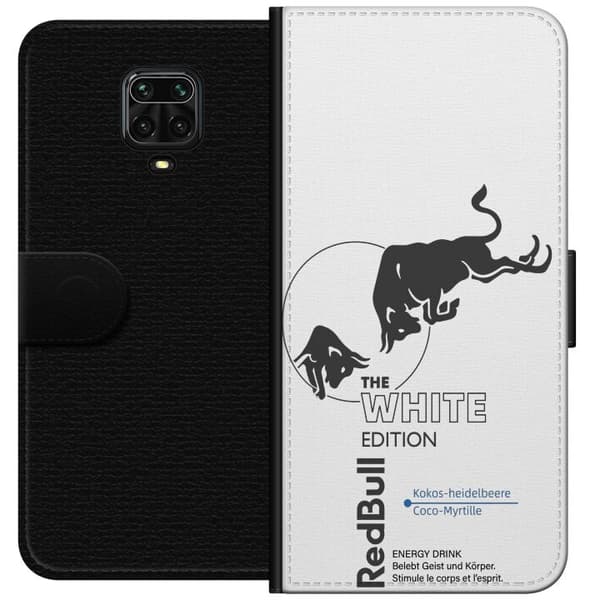 Kompatibelt Plånboksfodral till Xiaomi Redmi Note 9 Pro Minimalistisk vit energidrycksinspirerad design vit