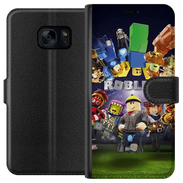 Samsung Galaxy S7 Tegnebogsetui Roblox Verden - Gaming Eventyr for Børn og Unge