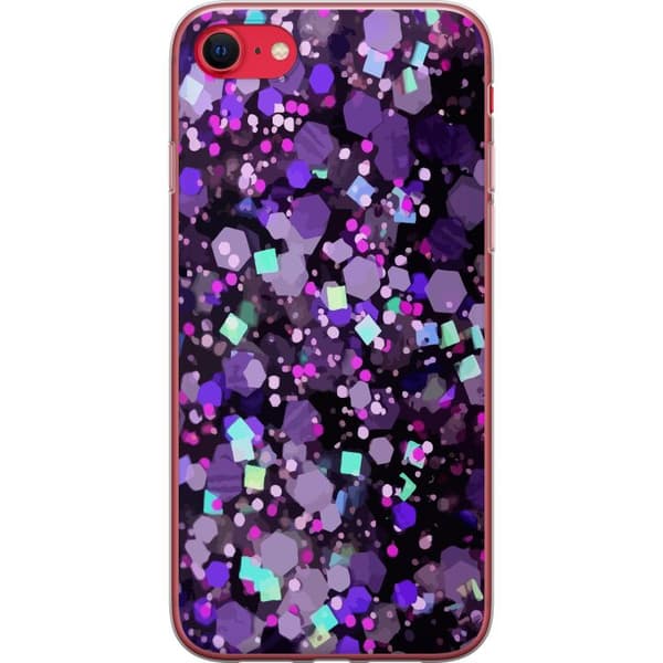 Kompatibelt Mobildeksel til Apple iPhone 7 Lilla Glitter