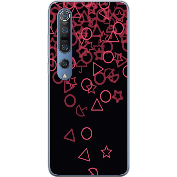 Xiaomi Mi 10 Pro 5G Läpinäkyvä kuori Squid Game Ikoni Sarja Suosittu TV-peli Ikoni Graafinen Motiivi Aasialainen Trendi Draamasarja