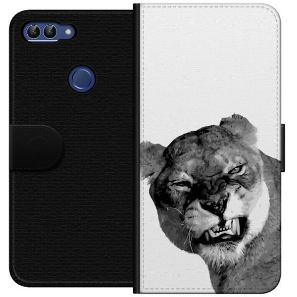 Huawei P smart Plånboksfodral Lejon Konst Artistiskt Djurmotiv Afrikanskt Stil Djungel Känsla Grafiskt Motiv Hemdekor Djurtema