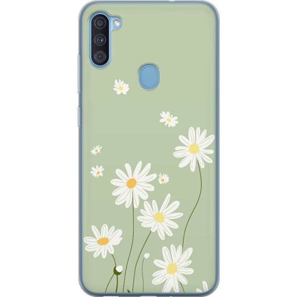 Samsung Galaxy A11 Gennemsigtig cover Præstekraver - blomstret mønster i svensk sommerstil