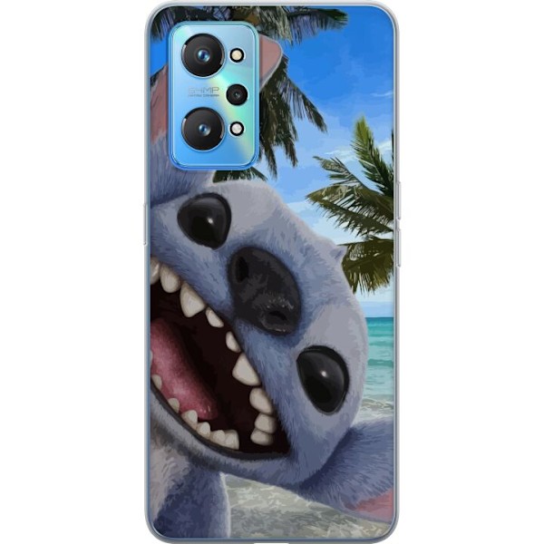 Realme GT Neo2 Läpinäkyvä kuori Stitch-matkapuhelinkotelo, jossa on suloiset ystävyysmaalaukset.
