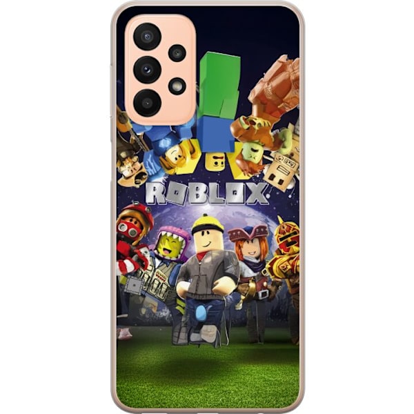 Samsung Galaxy A23 Läpinäkyvä kuori Roblox Maailma - Pelaamisseikkailu Lapsille ja Nuorille