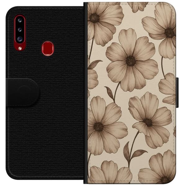 Kompatibel Tegnebogsetui til Samsung Galaxy A20s Pastel Rush