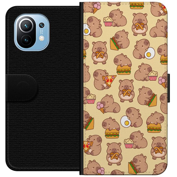 Xiaomi Mi 11 Lompakkokotelo Kawaii capybara puhelinkotelo useilla söpöillä hahmoilla