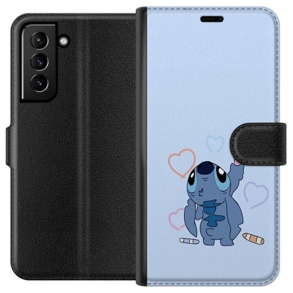 Kompatibel Tegnebogsetui til Samsung Galaxy S21+ 5G Stitch Hjerter
