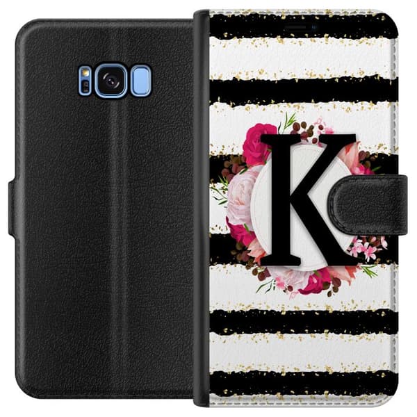 Kompatibel Tegnebogsetui til Samsung Galaxy S8 Bogstavet K