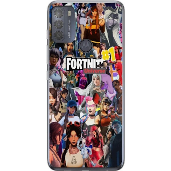 Motorola Moto G50 Gennemsigtig cover Fortnite