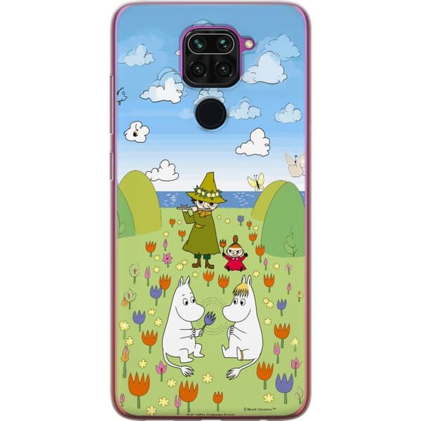 Kompatibelt Mobildeksel til Xiaomi Redmi Note 9 Mumin i blomsteräng grønn