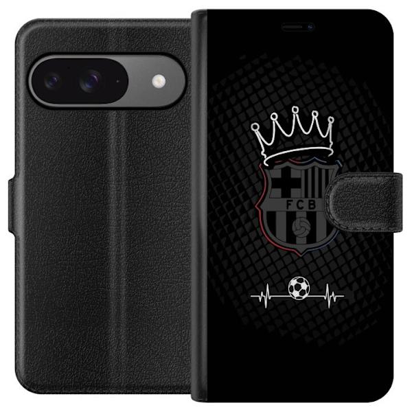 Google Pixel 9 Pro Lompakkokotelo FC Barcelona Emblem Jalkapalloaihe Sininen Punainen Seuramerkki Katalonia La Liga Fanit Suosittu Ikoninen