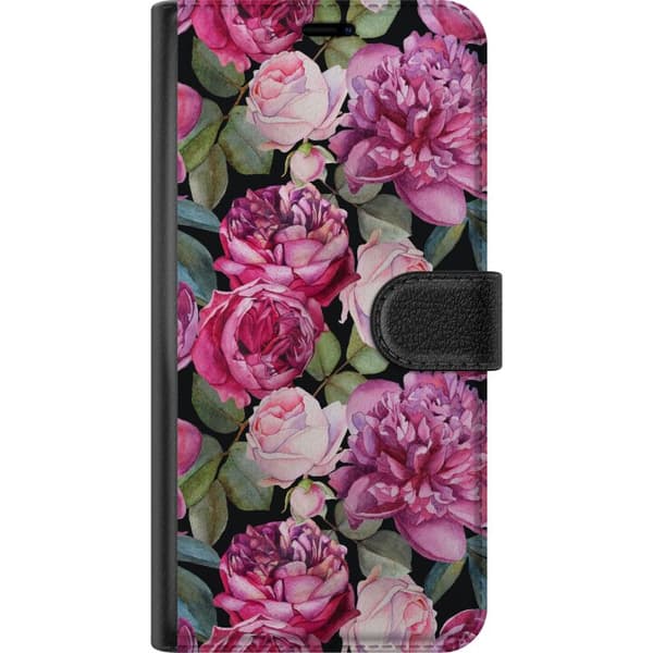 Kompatibel Tegnebogsetui til Samsung Galaxy A12 Blomster
