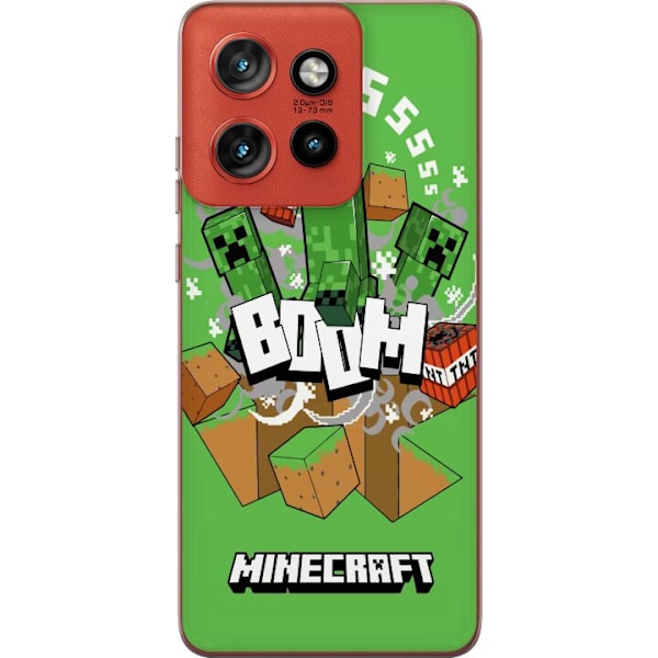 Motorola Edge 50 Neo Läpinäkyvä kuori Minecraft Boom