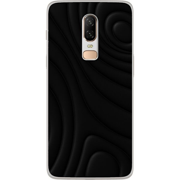 OnePlus 6 Läpinäkyvä kuori Tummat Aallot