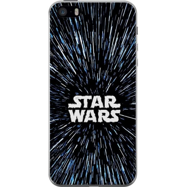 Kompatibel Mobilcover til Apple iPhone 5s Star Wars-logo med hyperspace-stjerner i ikonisk sci-fi-design sort