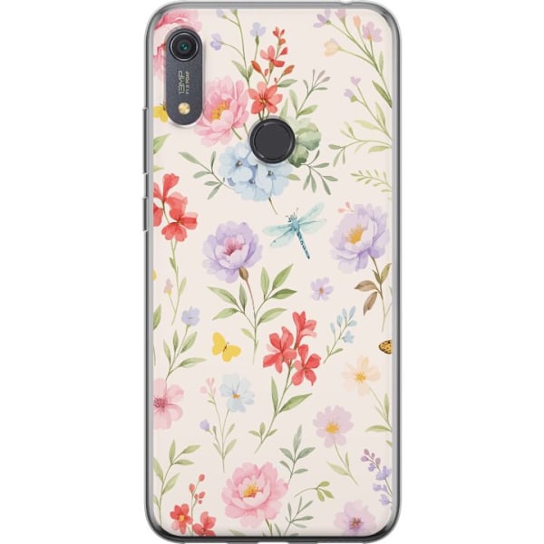 Huawei Y6s (2019) Läpinäkyvä kuori Kukat