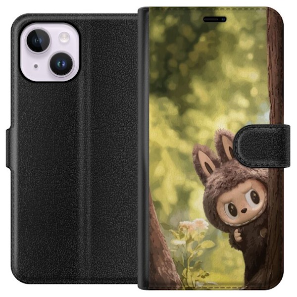 Apple iPhone 15 Plus Lompakkokotelo Labubu Graffiti Vibes –