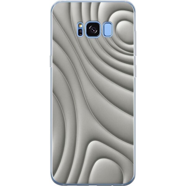 Samsung Galaxy S8 Läpinäkyvä kuori Hopea-aallot