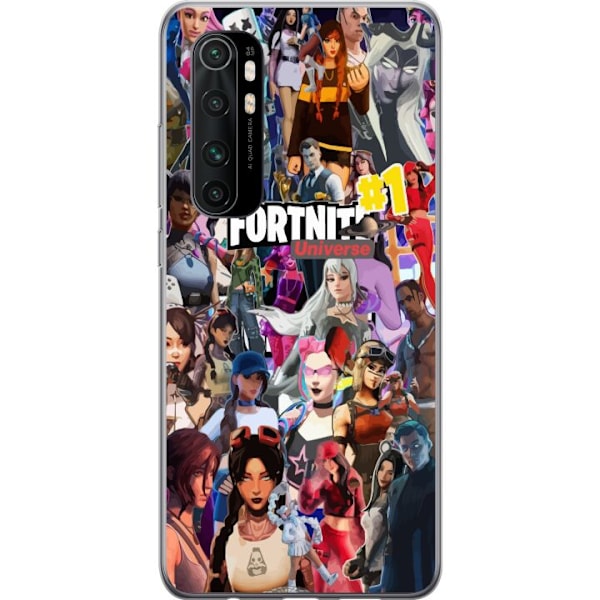 Xiaomi Mi Note 10 Lite Gennemsigtig cover Fortnite