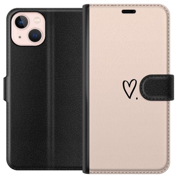 Kompatibelt Plånboksfodral till Apple iPhone 13 mini Hjärta