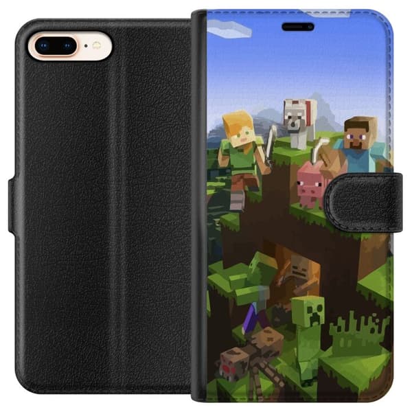 Yhteensopiva Lompakkokotelo Apple iPhone 7 Plus MineCraft