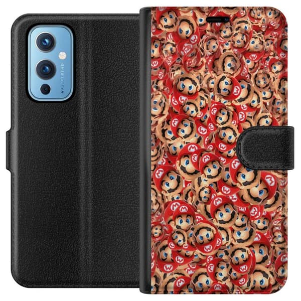 Kompatibelt Plånboksfodral till OnePlus 9 Super Mario mönster röd