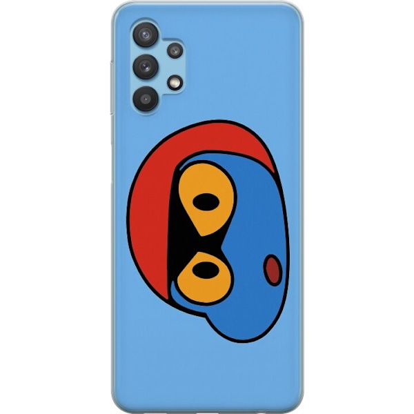 Samsung Galaxy A32 5G Läpinäkyvä kuori Bold Bot Head