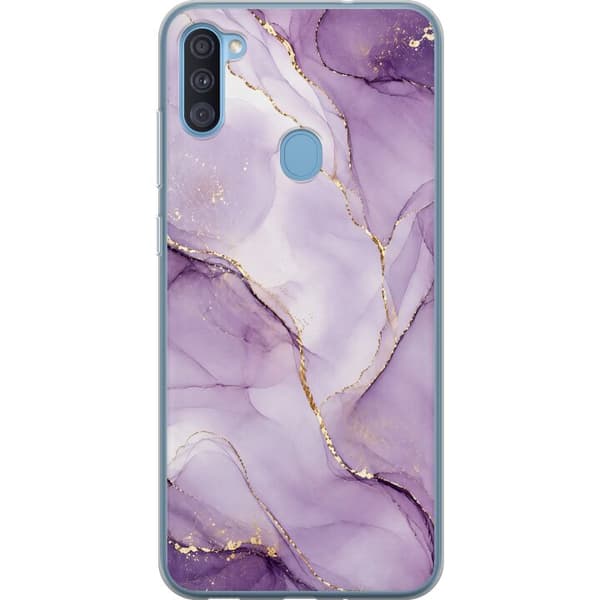Kompatibelt Mobildeksel til Samsung Galaxy A11 Syrinlilla gullflyt lila
