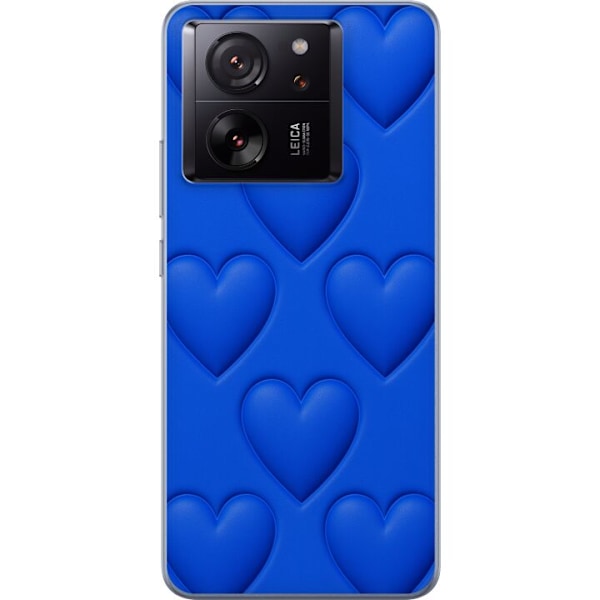 Xiaomi 13T Pro Gjennomsiktig deksel Blå Hjerter
