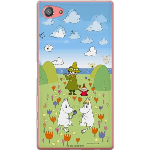 Kompatibelt Mobildeksel til Sony Xperia Z5 Compact Mumin i blomsteräng grønn