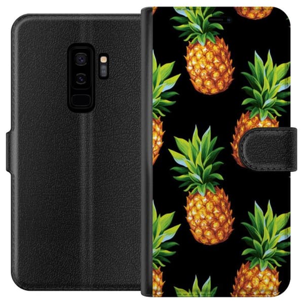 Kompatibel Tegnebogsetui til Samsung Galaxy S9+ Ananas