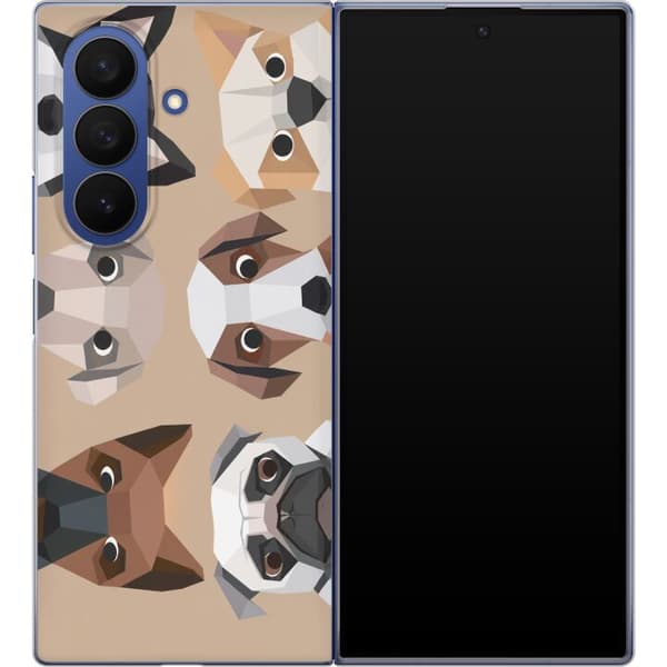 Kompatibelt Mobildeksel til Samsung Galaxy Z Fold8 Ultra Beige polygonhunder beige
