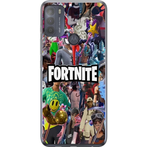 Motorola Moto G50 Gennemsigtig cover Fortnite