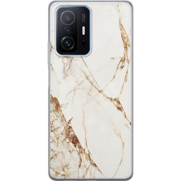 Kompatibelt Mobilskal till Xiaomi 11T Pro Vit marmor