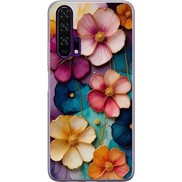 Honor 20 Pro  Genomskinligt Skal Blommor Färger