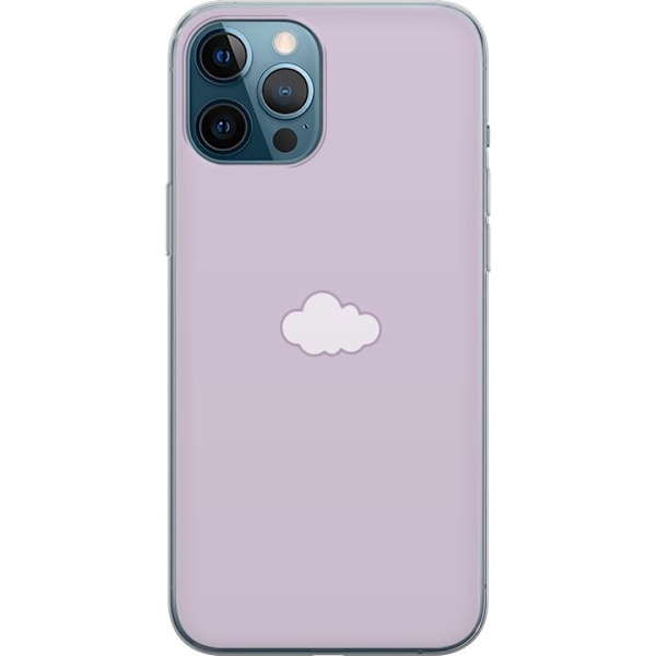 Apple iPhone 12 Pro Max Läpinäkyvä kuori Lila Pilvi - minimalistinen pilvi lila taustalla