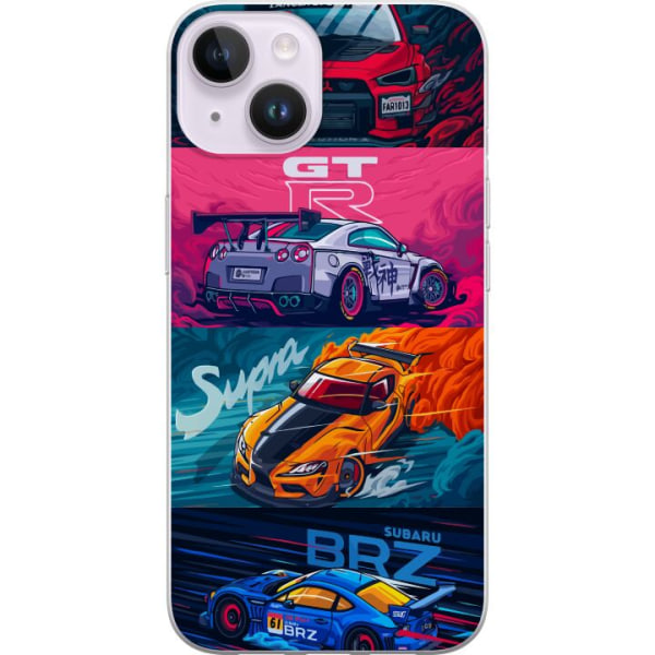 Apple iPhone 15 Gennemsigtig cover Subaru Racing