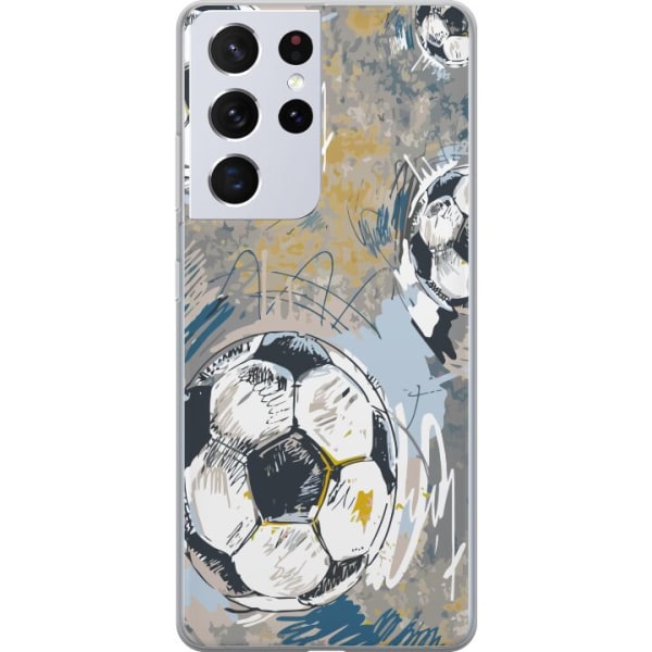 Samsung Galaxy S21 Ultra 5G Gennemsigtig cover Fodbold