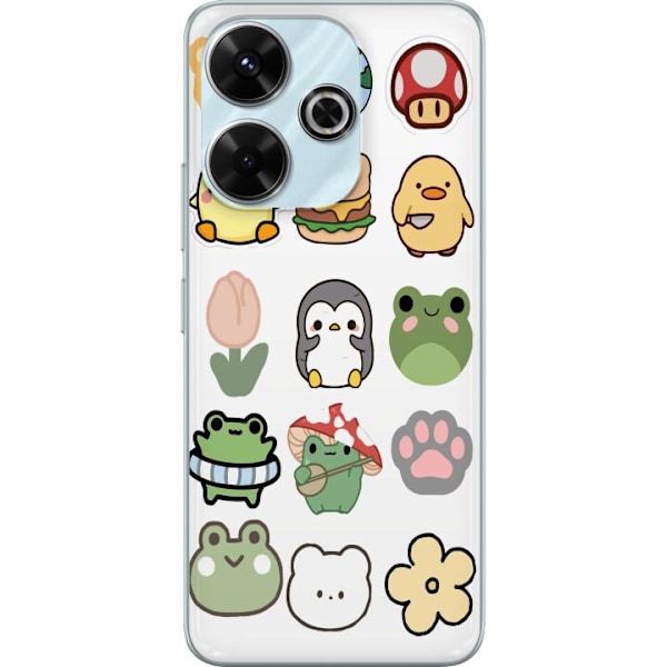 Xiaomi Redmi 13 Gjennomsiktig deksel Kawaii Friends