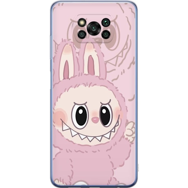 Xiaomi Poco X3 Pro Gjennomsiktig deksel Labubu Floral Freak