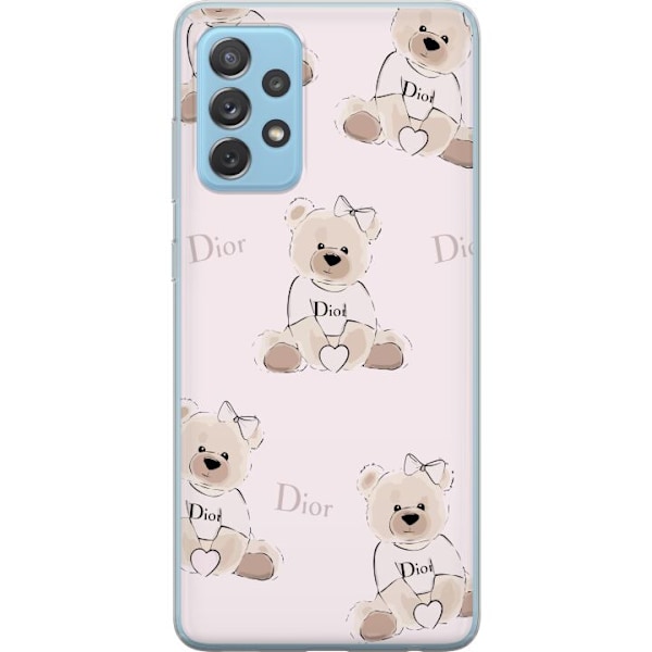 Samsung Galaxy A52 5G Läpinäkyvä kuori Teddy Dior Vibes - ylellinen nalle muotityyliin