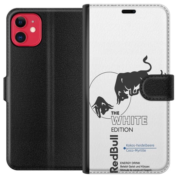 Kompatibelt Plånboksfodral till Apple iPhone 11 Minimalistisk vit energidrycksinspirerad design vit