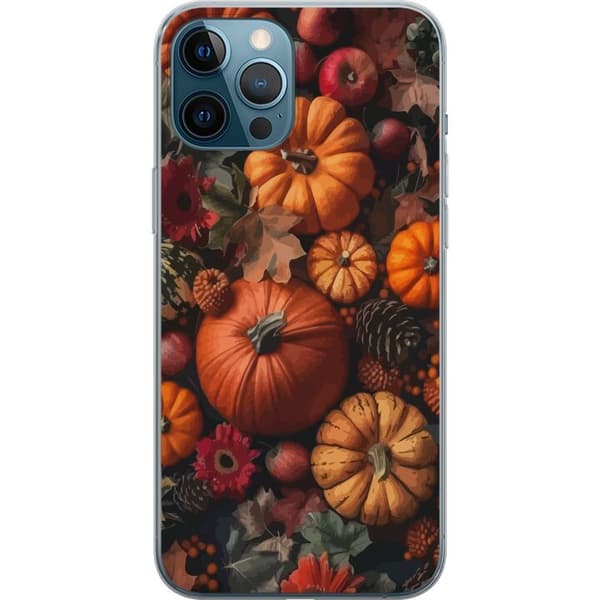 Kompatibel Mobilcover til Apple iPhone 12 Pro Max Græskarhøst efterår plakat efterår halloween græskar æbler blomster efterårssæson rustik dekor desi