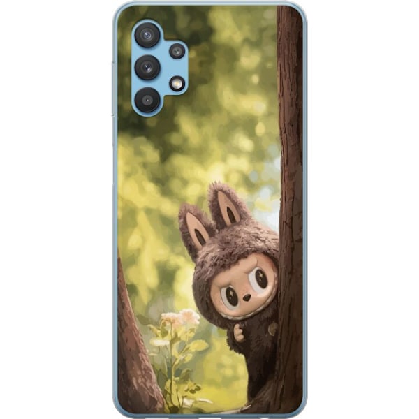 Samsung Galaxy A32 5G Läpinäkyvä kuori Labubu Graffiti Vibes – Katutaide hirviömuodossa