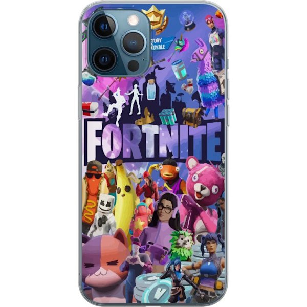 Apple iPhone 12 Pro Gennemsigtig cover Fortnite Skins Emotes Battle Royale Karakterer Gamer Gamingtema Fed Børn Unge