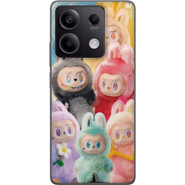 Xiaomi Redmi Note 13 Genomskinligt Skal Labubu Sketch Style – Handritat monster i tusch