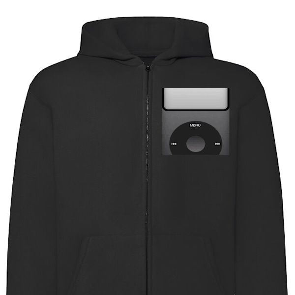 Zip-Hoodie | Hættetrøje med Lynlås til Voksne iPod sort M